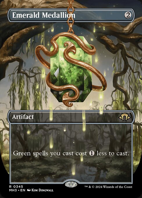 Emerald Medallion (345) - BORDERLESS - FULL ART - Modern Horizons 3 - Game On
