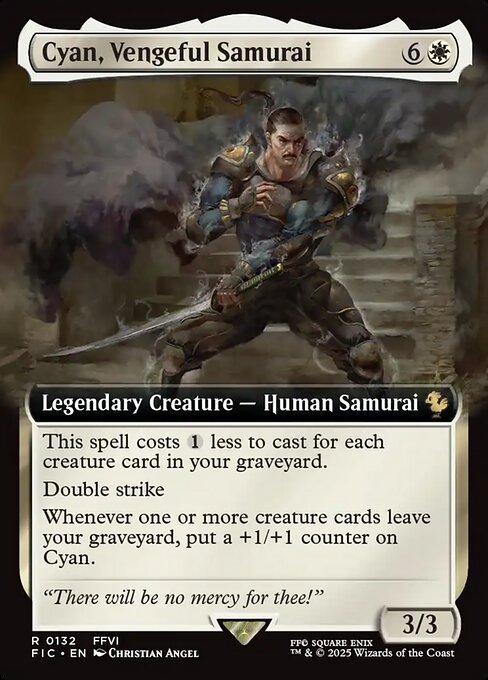 Cyan, Vengeful Samurai (132) - EXTENDED ART - Final Fantasy Commander - Game On