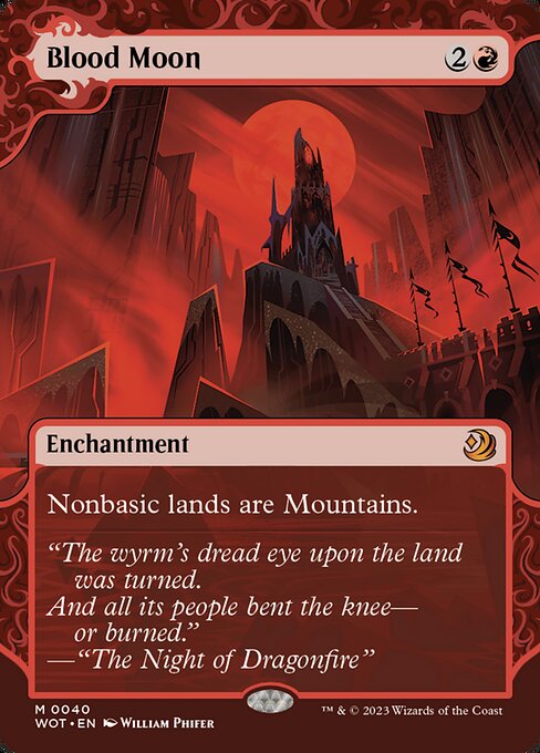 Blood Moon (40) - BORDERLESS - Wilds of Eldraine: Enchanting Tales - Game On