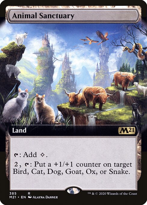 Animal Sanctuary (385) - EXTENDED ART (Foil) - Core Set 2021 - Game On