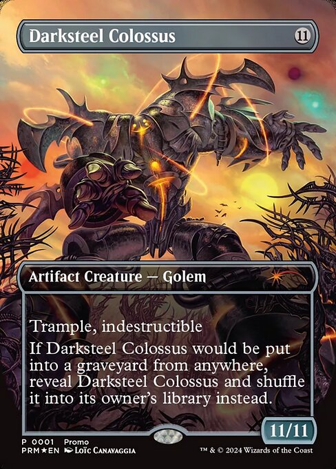 Darksteel Colossus (19) - BORDERLESS - FULL ART (Foil) - Wizards Play Network 2024 - Game On