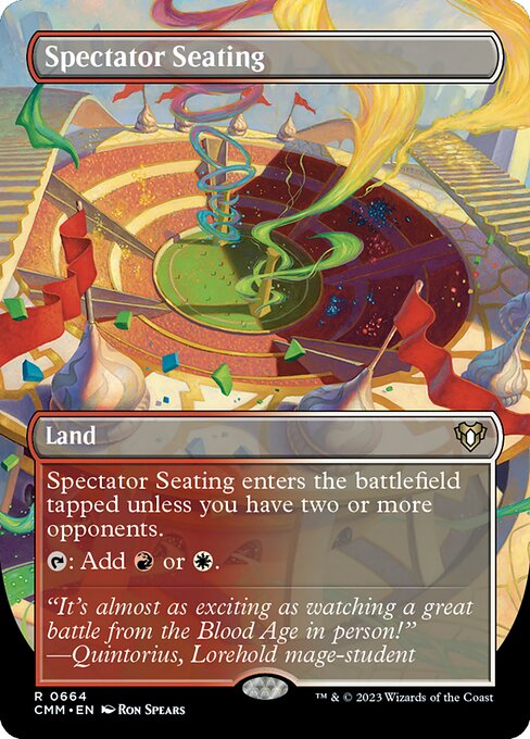 Spectator Seating (664) - BORDERLESS - FULL ART - Commander Masters - Game On