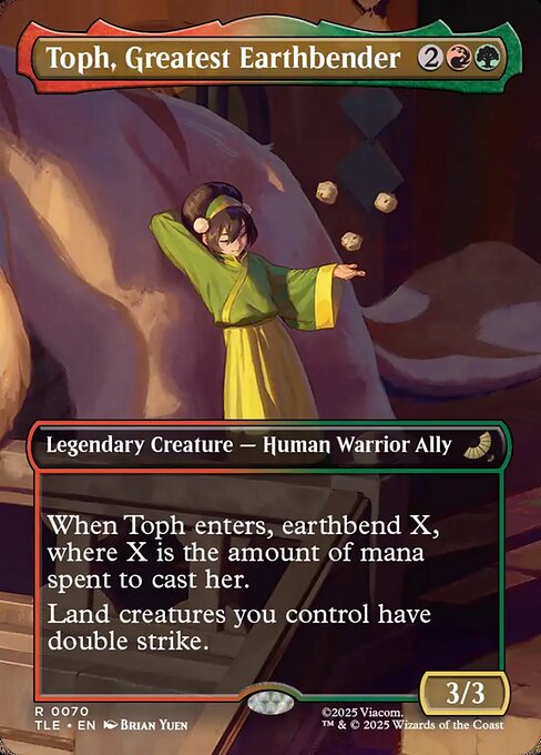 Toph, Greatest Earthbender (70) - BORDERLESS - FULL ART (Foil) - Avatar: The Last Airbender Eternal - Game On