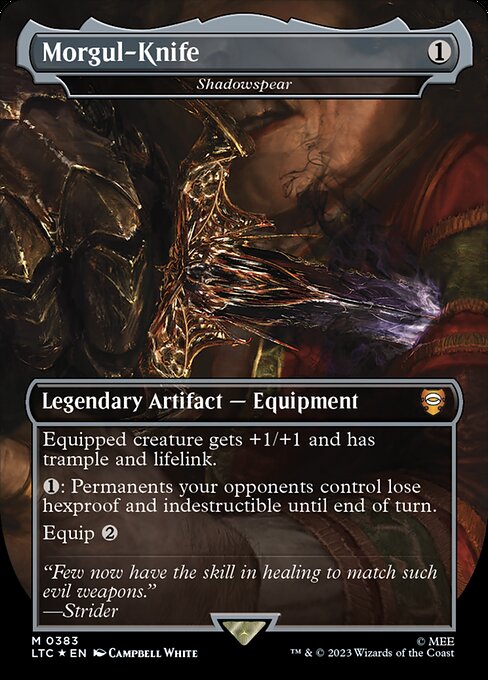 Shadowspear (383) - BORDERLESS - FULL ART (Foil) - Tales of Middle-earth Commander - Game On