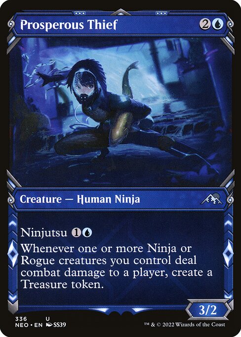 Prosperous Thief (336) - SHOWCASE (Foil) - Kamigawa: Neon Dynasty - Game On