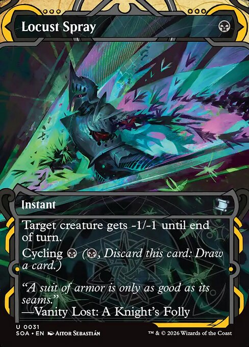 Locust Spray (31) - BORDERLESS (Foil) - Secrets of Strixhaven Mystical Archive - Game On