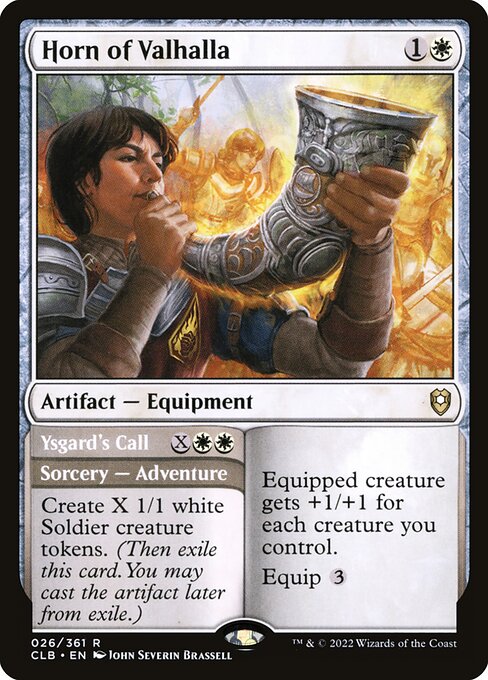 Horn of Valhalla // Ysgard's Call (26) (Foil) - Commander Legends: Battle for Baldur's Gate - Game On