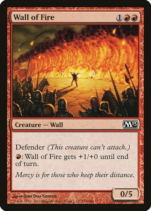 Wall of Fire (156) (Foil) - Magic 2013 - Game On