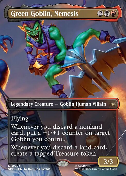 Green Goblin, Nemesis (23) - BORDERLESS - FULL ART - Marvel's Spider-Man Eternal - Game On