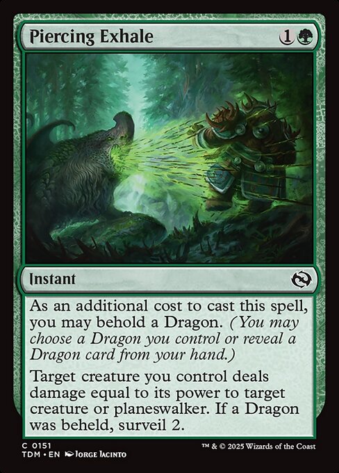 Piercing Exhale (151) - Tarkir: Dragonstorm - Game On