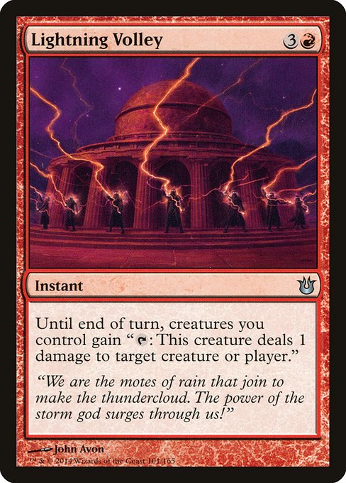 Lightning Volley (101) (Foil) - Born of the Gods - Game On