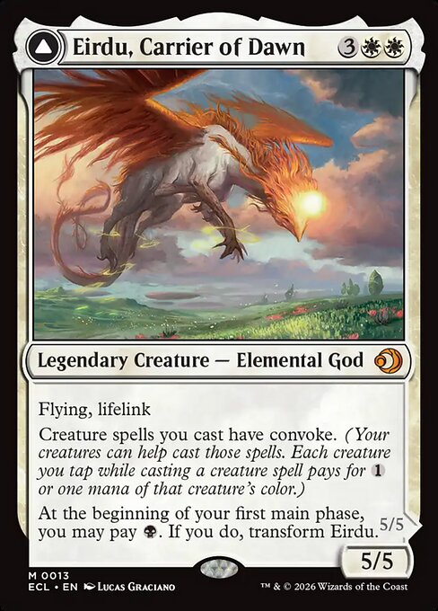 Eirdu, Carrier of Dawn // Isilu, Carrier of Twilight (13) (Foil) - Lorwyn Eclipsed - Game On