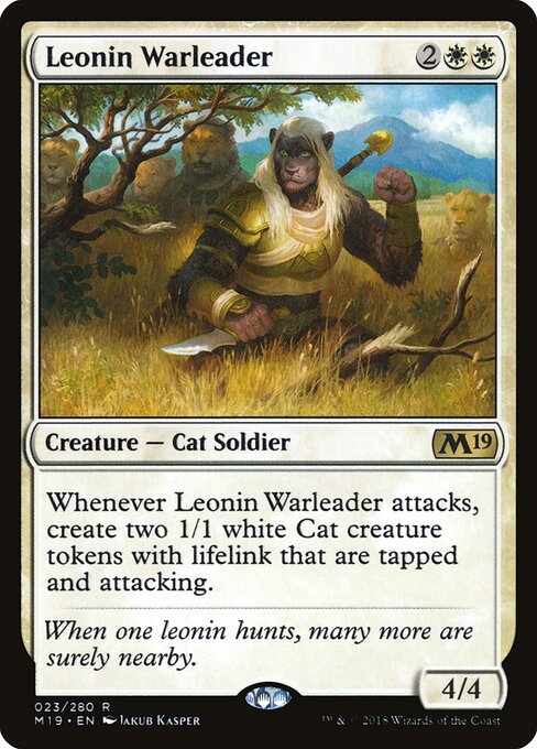 Leonin Warleader (23) (Foil) - Core Set 2019 - Game On