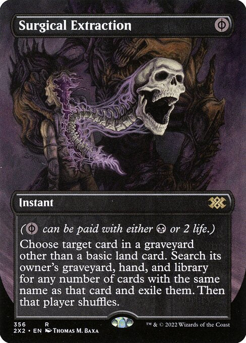 Surgical Extraction (356) - BORDERLESS - FULL ART - Double Masters 2022 - Game On