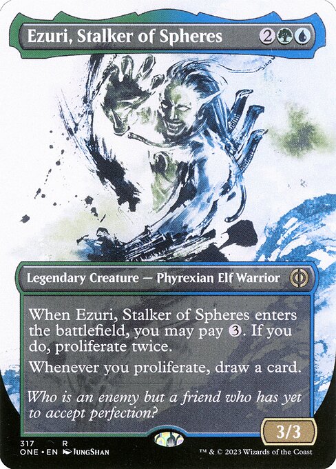 Ezuri, Stalker of Spheres (317) - BORDERLESS - Phyrexia: All Will Be One - Game On