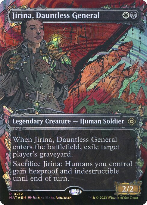Jirina, Dauntless General (212) - BORDERLESS (Foil) - March of the Machine: The Aftermath - Game On