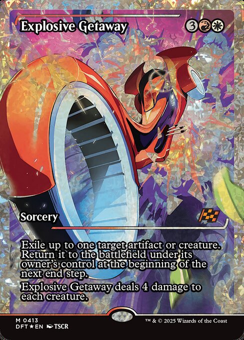 Explosive Getaway (413) - SHOWCASE - FULL ART (Foil) - Aetherdrift - Game On