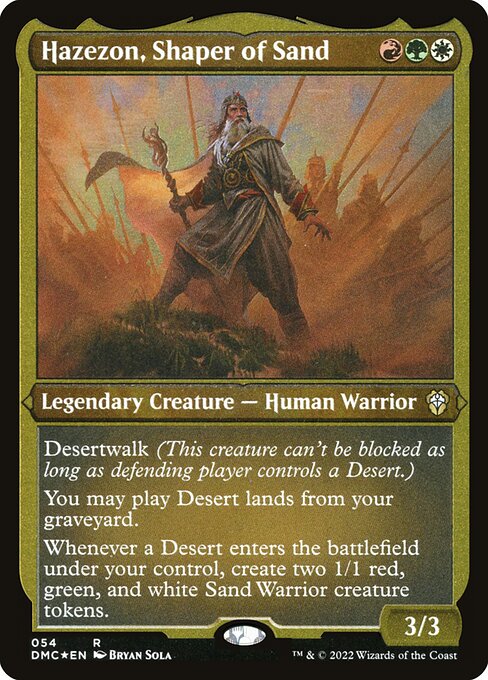 Hazezon, Shaper of Sand (54) (Etched) - Dominaria United Commander - Game On