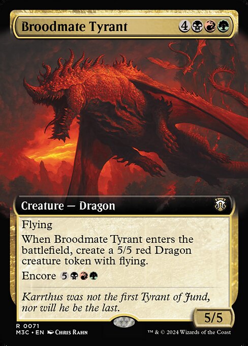 Broodmate Tyrant (71) - EXTENDED ART - Modern Horizons 3 Commander - Game On