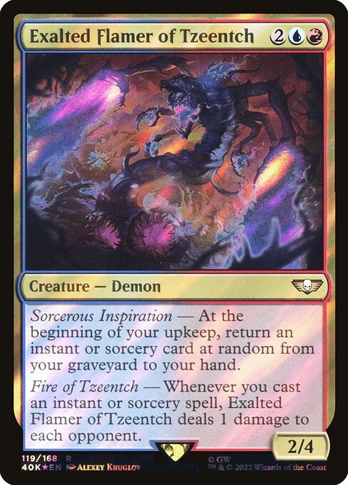 Exalted Flamer of Tzeentch (119★) (Foil) - Warhammer 40,000 Commander - Game On