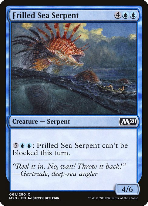 Frilled Sea Serpent (61) (Foil) - Core Set 2020 - Game On