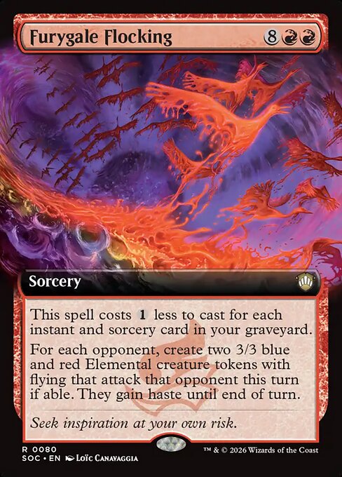 Furygale Flocking (80) - EXTENDED ART - Secrets of Strixhaven Commander - Game On