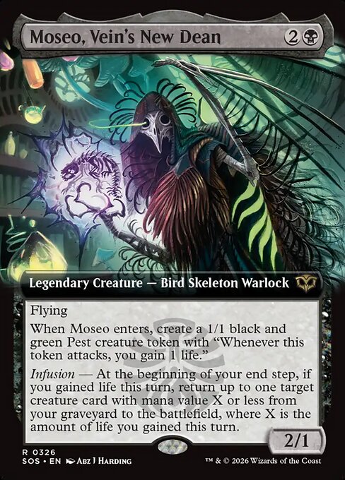 Moseo, Vein's New Dean (326) - EXTENDED ART - Secrets of Strixhaven - Game On