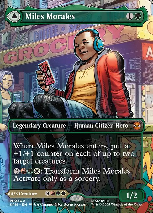 Miles Morales // Ultimate Spider-Man (200) - BORDERLESS - FULL ART - Marvel's Spider-Man - Game On