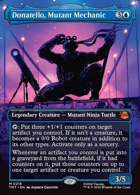 Donatello, Mutant Mechanic (216) - BORDERLESS - FULL ART - Teenage Mutant Ninja Turtles - Game On