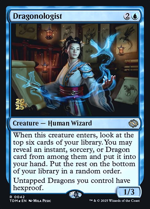 Dragonologist (42s) (Foil) - Tarkir: Dragonstorm Promos - Game On