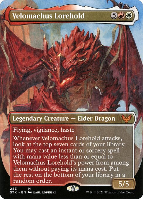 Velomachus Lorehold (283) - BORDERLESS - FULL ART - Strixhaven: School of Mages - Game On
