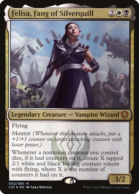 Felisa, Fang of Silverquill (2) (Foil) - Commander 2021 - Game On