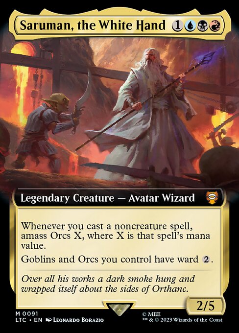 Saruman, the White Hand (91) - EXTENDED ART - Tales of Middle-earth Commander - Game On