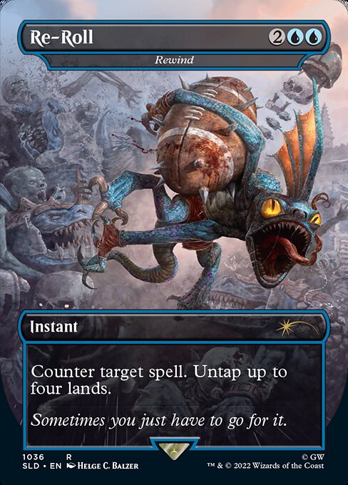 Rewind (1036) - BORDERLESS - FULL ART (Foil) - Secret Lair Drop - Game On