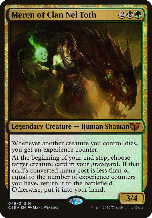 Meren of Clan Nel Toth (49) - OVERSIZE (Foil) - Commander 2015 Oversized - Game On