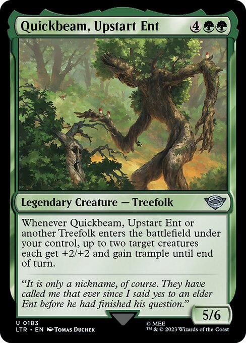 Quickbeam, Upstart Ent (183) (Foil) - The Lord of the Rings: Tales of Middle-earth - Game On