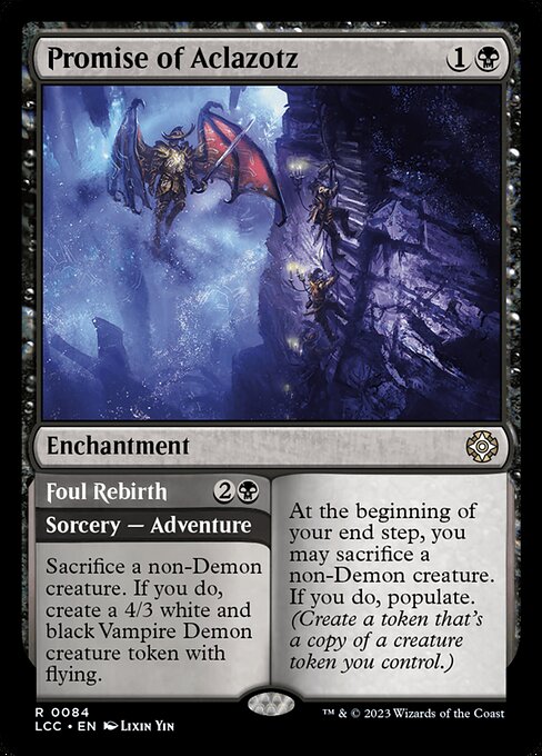 Promise of Aclazotz // Foul Rebirth (84) - The Lost Caverns of Ixalan Commander - Game On