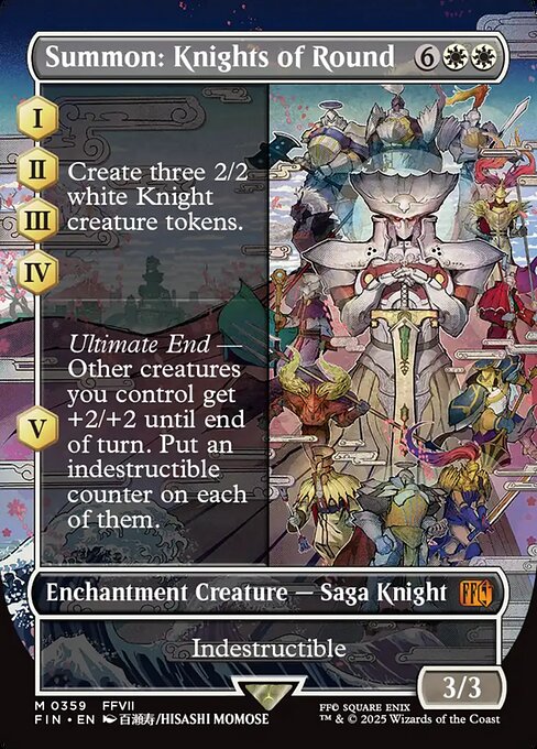 Summon: Knights of Round (359) - BORDERLESS - FULL ART (Foil) - Final Fantasy - Game On