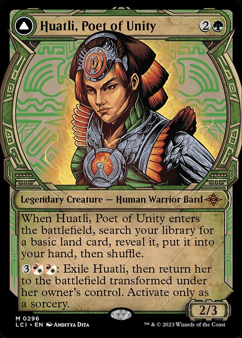 Huatli, Poet of Unity // Roar of the Fifth People (296) - SHOWCASE - The Lost Caverns of Ixalan - Game On