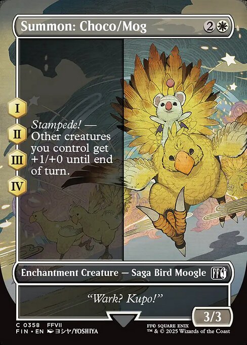 Summon: Choco/Mog (358) - BORDERLESS - FULL ART - Final Fantasy - Game On