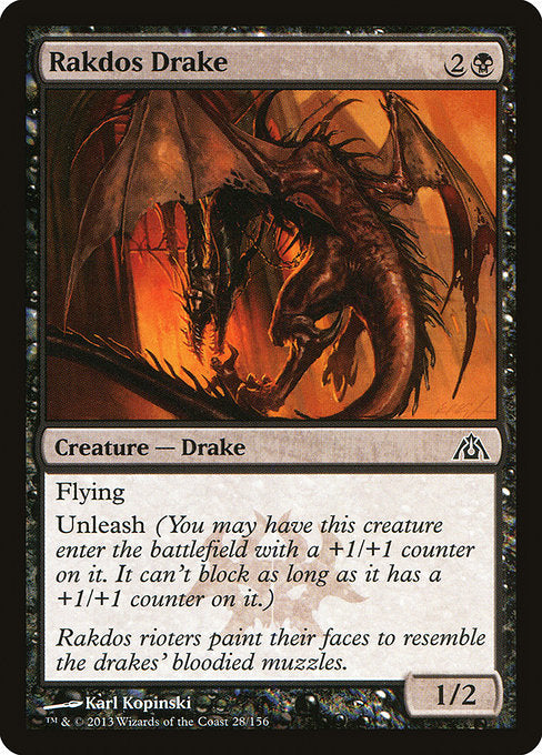 Rakdos Drake (28) (Foil) - Dragon's Maze - Game On