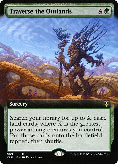 Traverse the Outlands (593) - EXTENDED ART (Foil) - Commander Legends: Battle for Baldur's Gate - Game On