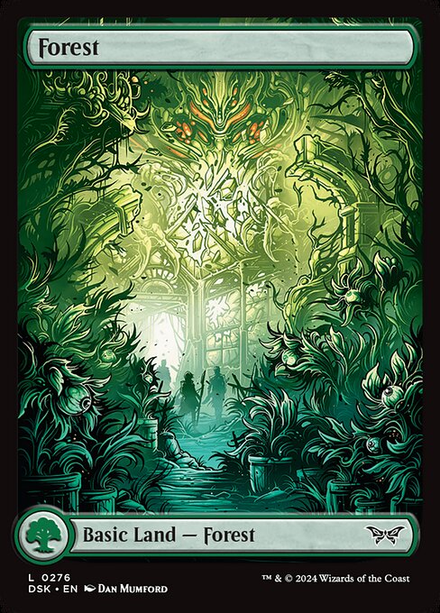Forest (276) - FULL ART (Foil) - Duskmourn: House of Horror - Game On