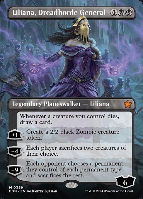 Liliana, Dreadhorde General (359) - BORDERLESS - Foundations - Game On