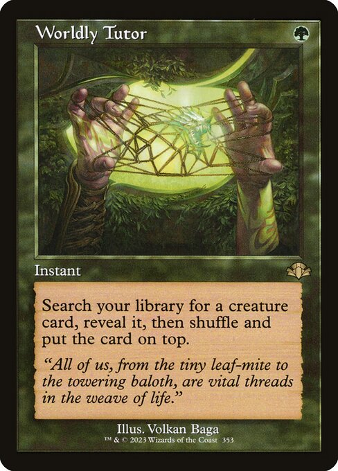 Worldly Tutor (353) - Dominaria Remastered - Game On