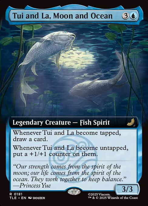 Tui and La, Moon and Ocean (181) - EXTENDED ART (Foil) - Avatar: The Last Airbender Eternal - Game On