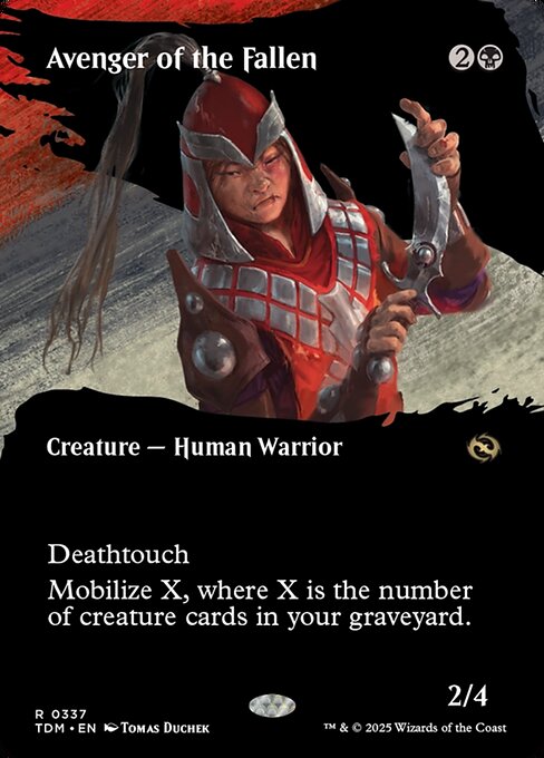 Avenger of the Fallen (337) - BORDERLESS - FULL ART (Foil) - Tarkir: Dragonstorm - Game On