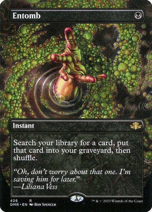 Entomb (426) - BORDERLESS - FULL ART (Foil) - Dominaria Remastered - Game On