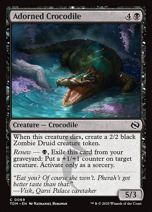 Adorned Crocodile (69) - Tarkir: Dragonstorm - Game On