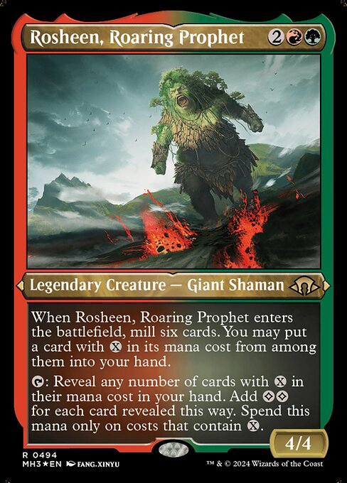 Rosheen, Roaring Prophet (494) (Etched) - Modern Horizons 3 - Game On